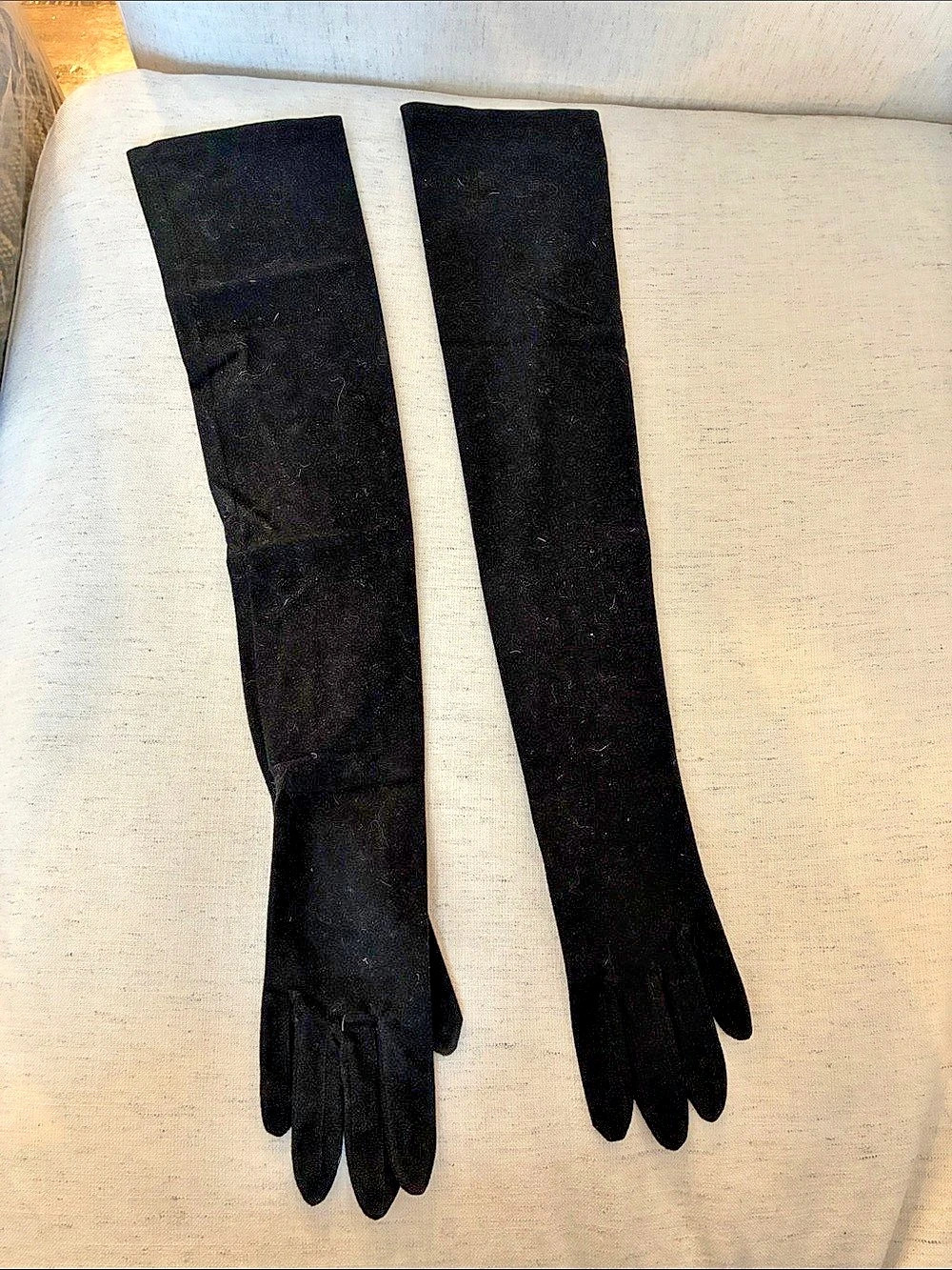 Women’s Black Long Gloves